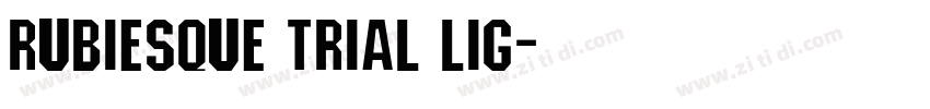 Rubiesque Trial Lig字体转换